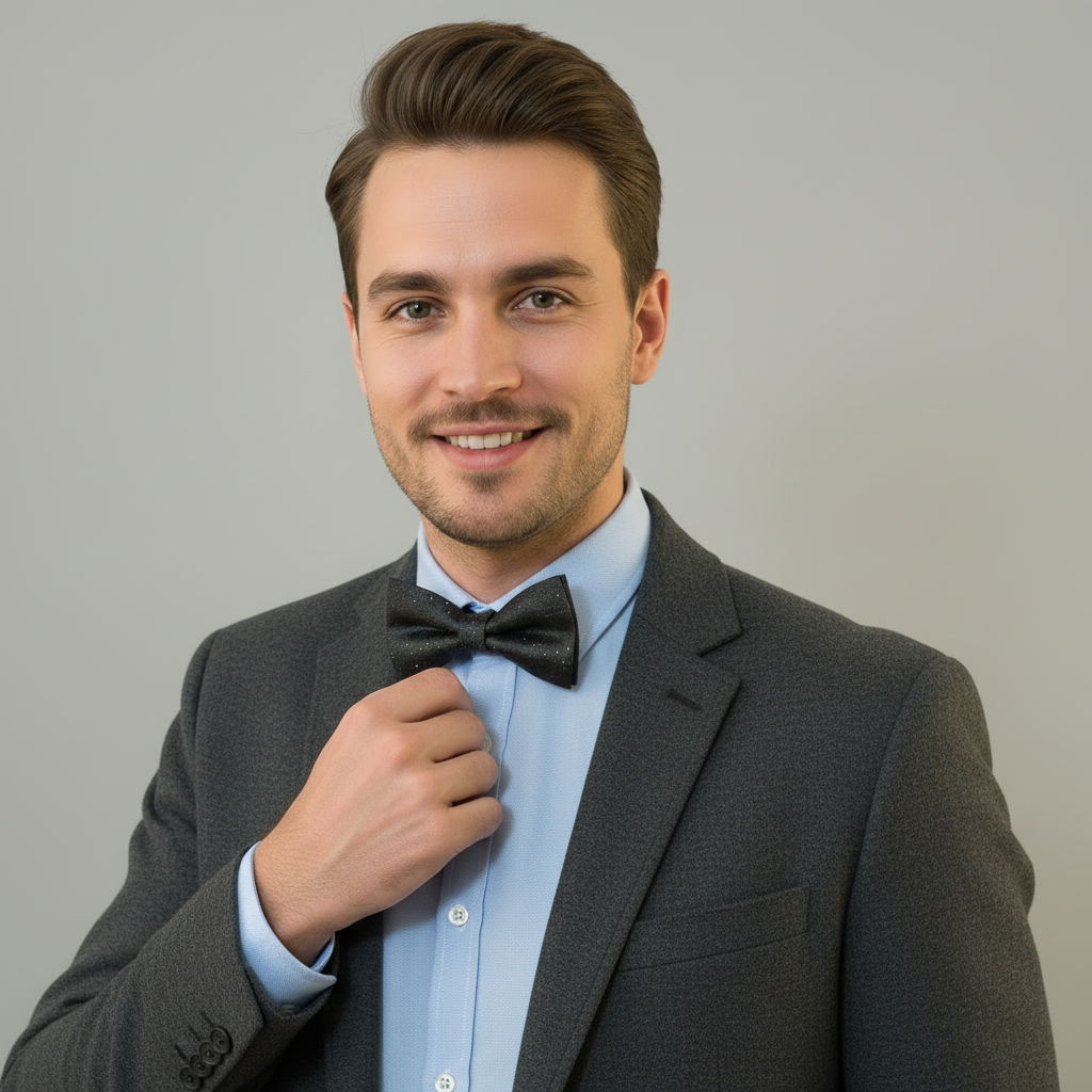 Set Papillon e Gemelli in Sughero Slate Charm con Scatola di Latta – Elegante Accessorio Uomo - Fabris Solutions