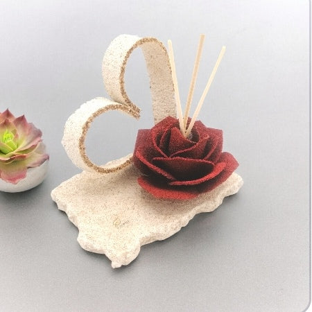 Linea Petali di Sughero: Diffusori Eleganti - Modello Rosa di Roccia - Fabris Solutions