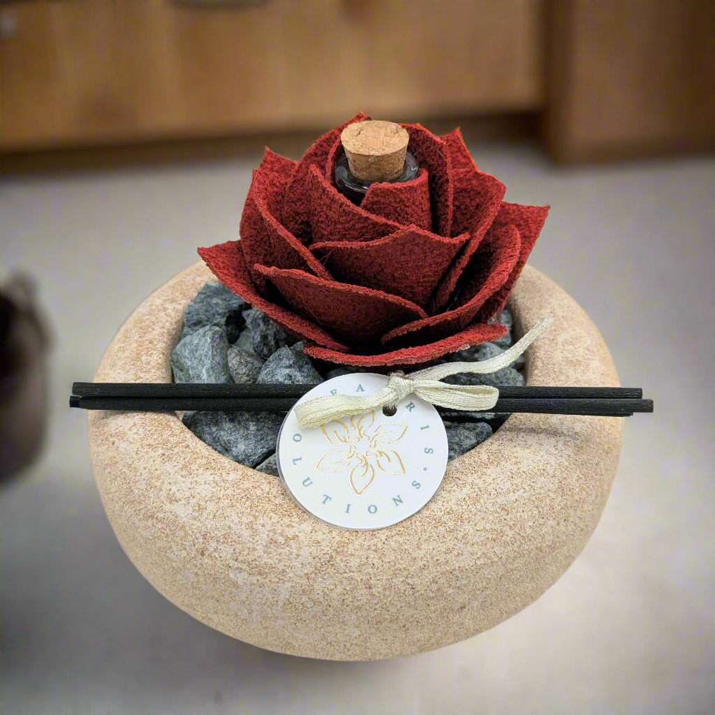 Diffusore d’Ambiente “Zen” – Linea Petali di Sughero - Rosa Rossa