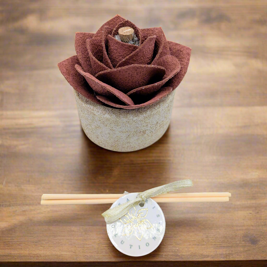 Diffusore Ambiente Rosa Moderna in Sughero Rosa Antico– Elegante Profumatore Naturale - Fabris Solutions