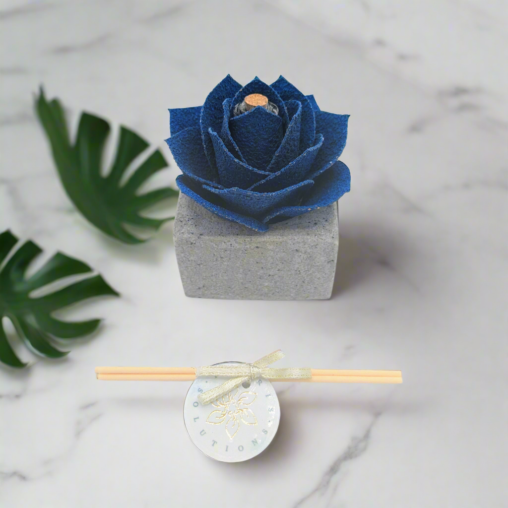 Diffusore Ambiente Rosa Maravee in Sughero Blu – Elegante Profumatore Naturale - Fabris Solutions