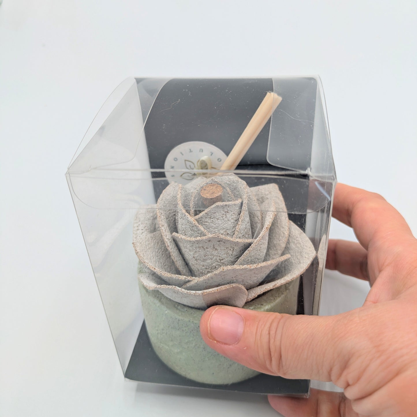 Diffusore Ambiente Rosa Piperita in Sughero Bianco – Elegante Profumatore Naturale - Fabris Solutions