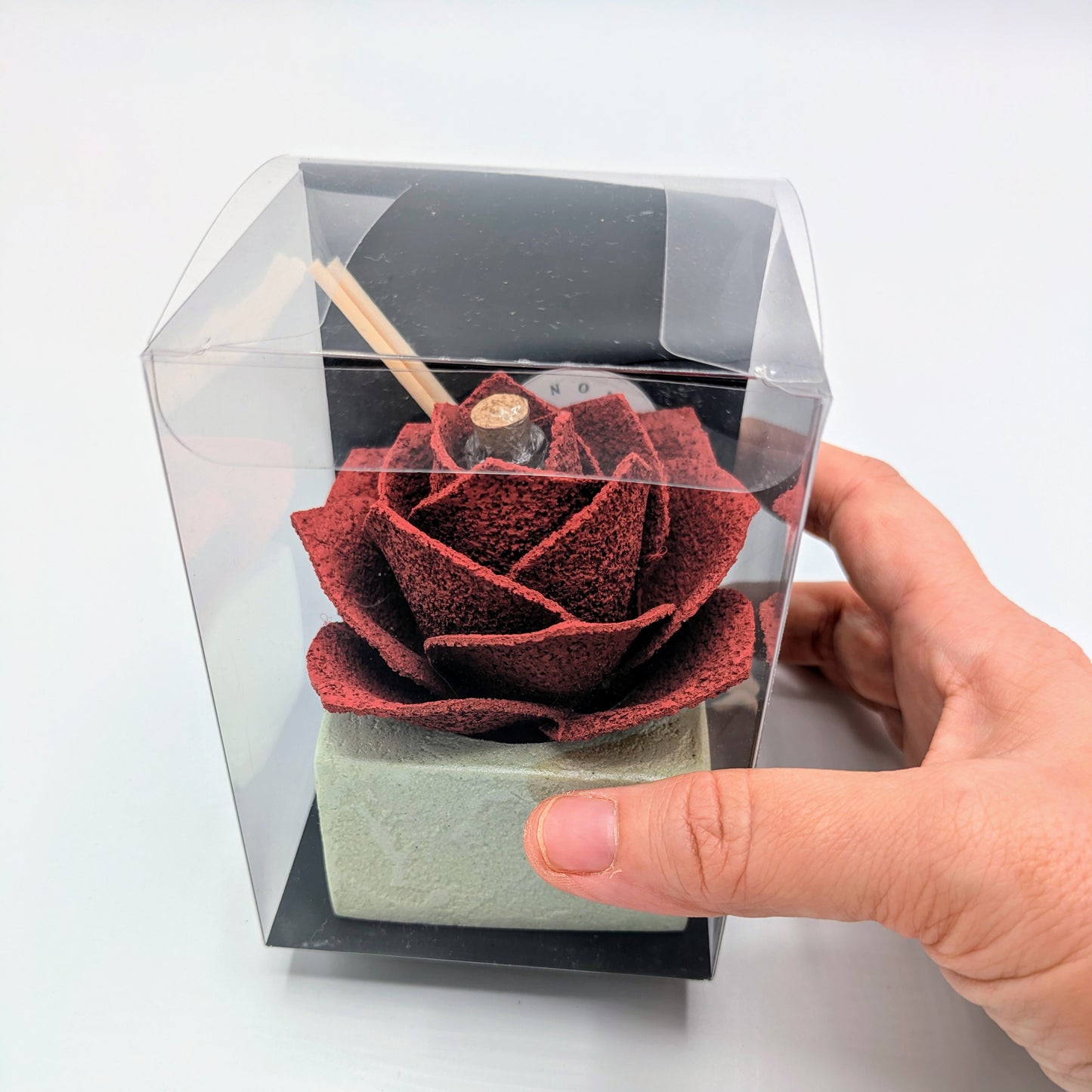 Diffusore Ambiente Rosa Piperita in Sughero Rosso – Elegante Profumatore Naturale - Fabris Solutions
