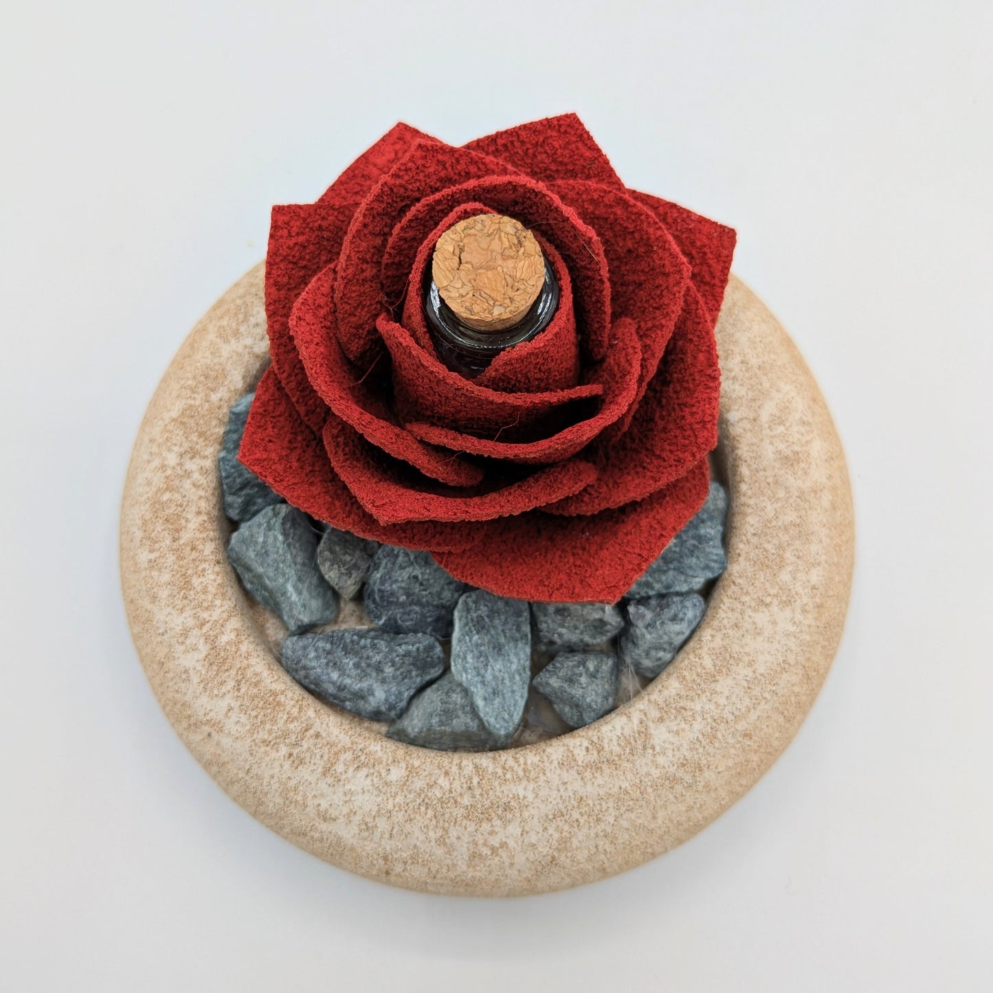 Diffusore d’Ambiente “Zen” – Linea Petali di Sughero - Rosa Rossa