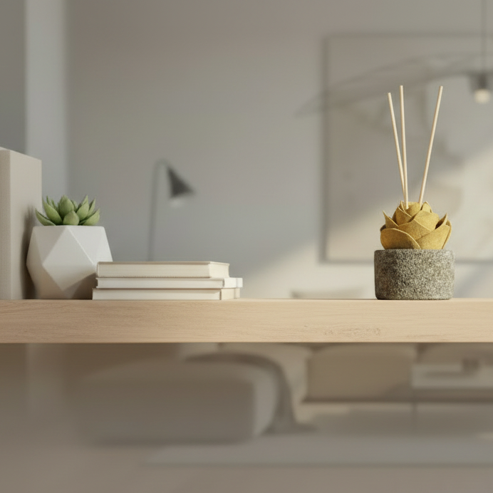 Fabris Solutions - Idea regalo Festa della Donna - Diffusore giallo con rosa di sughero