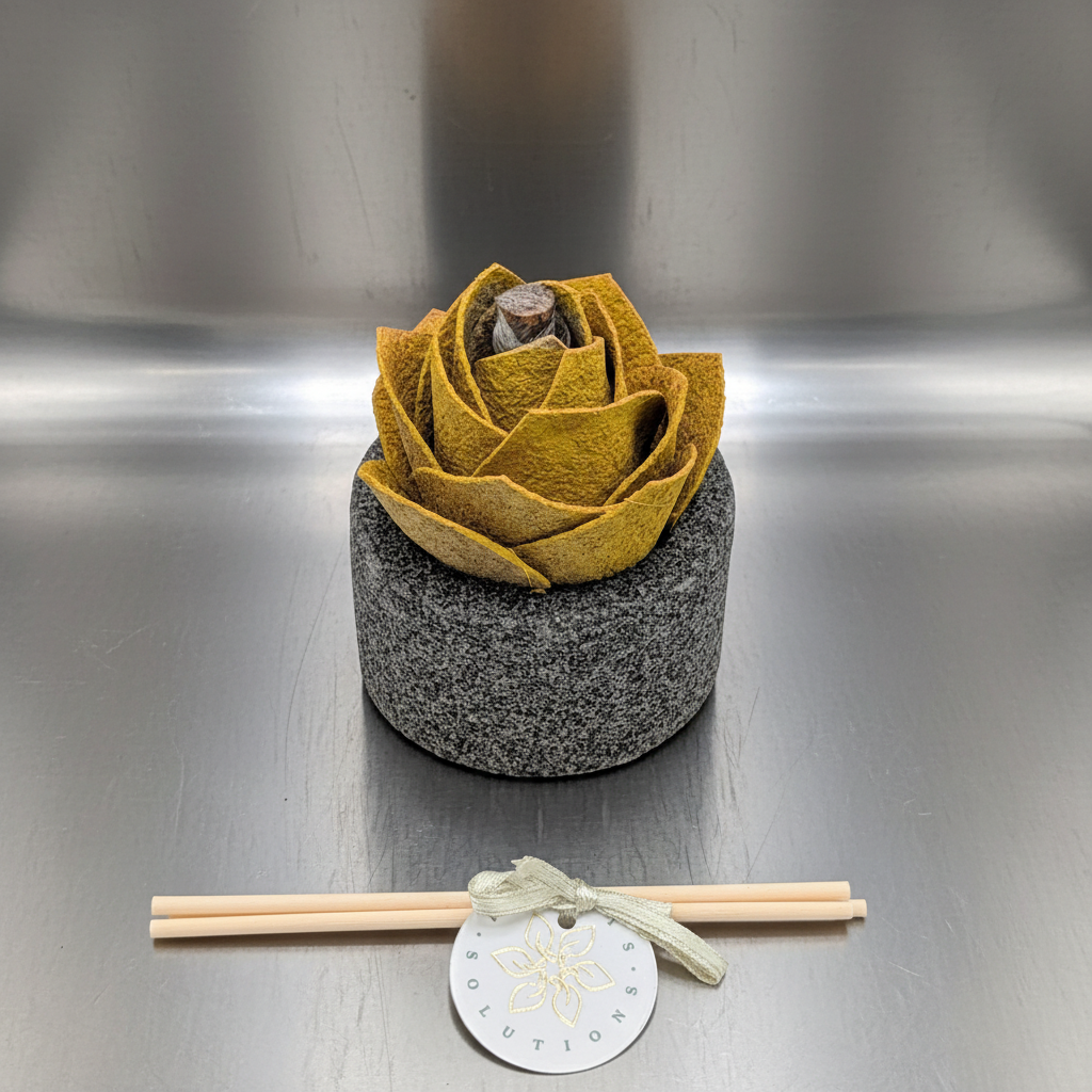 Diffusore Ambiente Rosa Maravee in Sughero Giallo – Elegante Profumatore Naturale - Fabris Solutions 