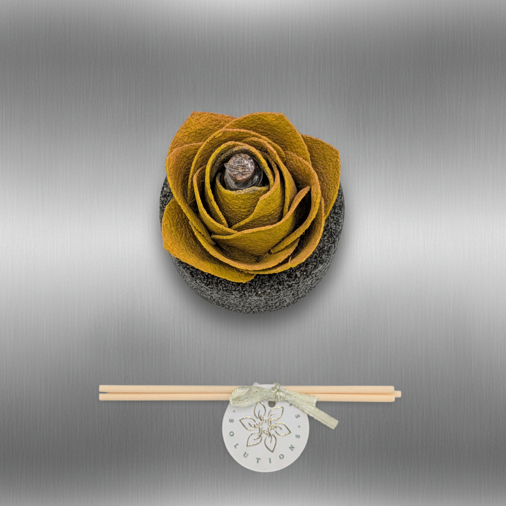 Diffusore Ambiente Rosa Maravee in Sughero Giallo – Elegante Profumatore Naturale - Fabris Solutions 