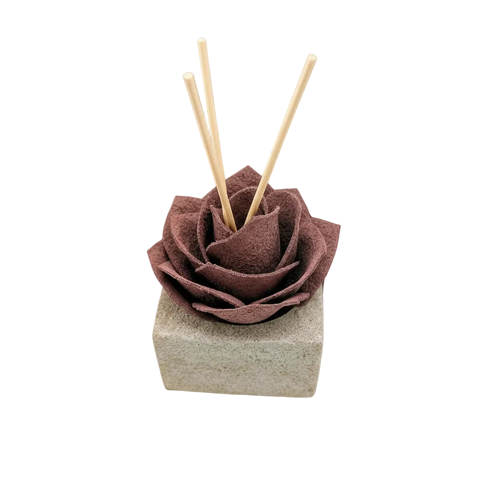 Diffusore Ambiente Rosa Moderna in Sughero Rosa Antico– Elegante Profumatore Naturale - Fabris Solutions 
