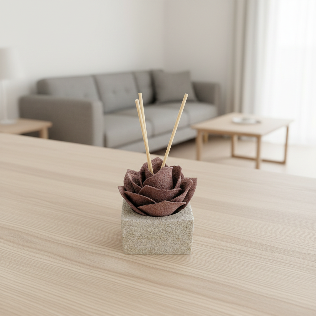 Diffusore Ambiente Rosa Moderna in Sughero Rosa Antico– Elegante Profumatore Naturale - Fabris Solutions 