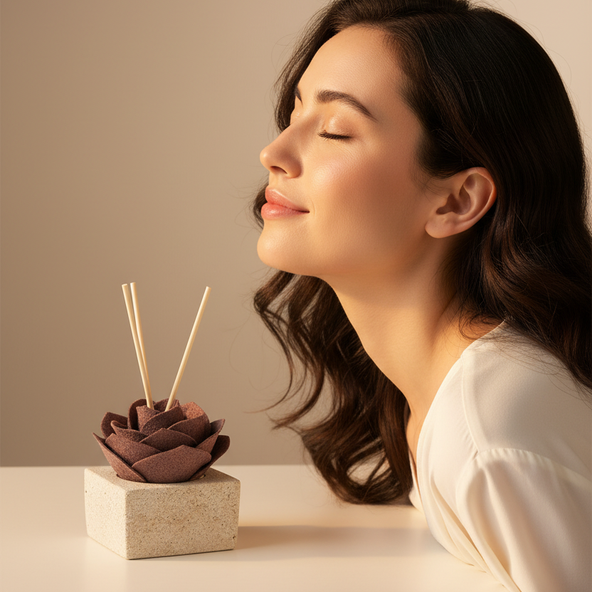 Diffusore Ambiente Rosa Moderna in Sughero Rosa Antico– Elegante Profumatore Naturale - Fabris Solutions 
