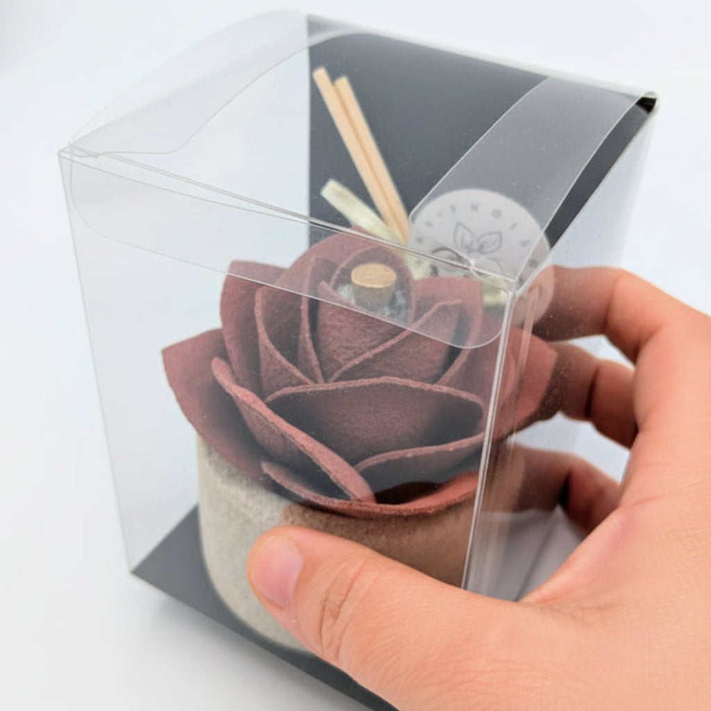 Diffusore Ambiente Rosa Moderna in Sughero Rosa Antico– Elegante Profumatore Naturale - Fabris Solutions 