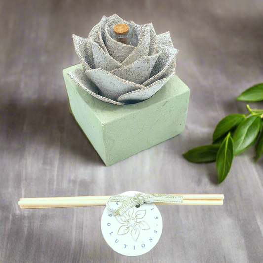 Diffusore Ambiente Rosa Piperita in Sughero Bianco – Elegante Profumatore Naturale - Fabris Solutions 