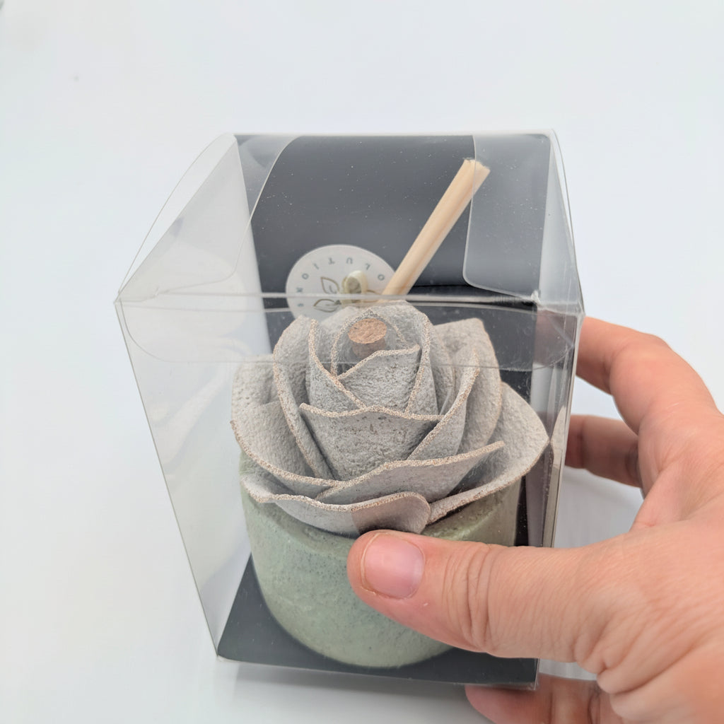 Diffusore Ambiente Rosa Piperita in Sughero Bianco – Elegante Profumatore Naturale - Fabris Solutions 