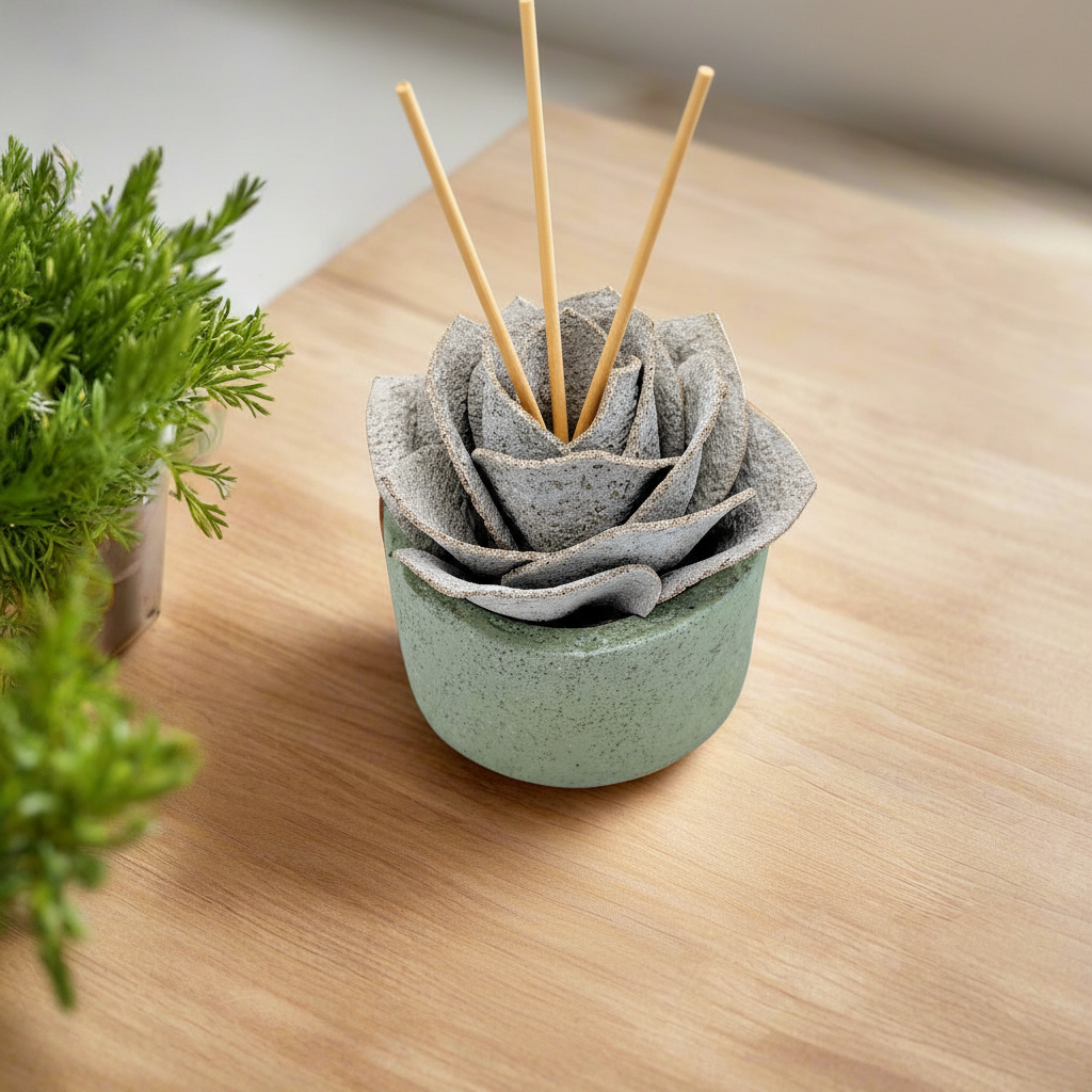 Diffusore Ambiente Rosa Piperita in Sughero Bianco – Elegante Profumatore Naturale - Fabris Solutions 