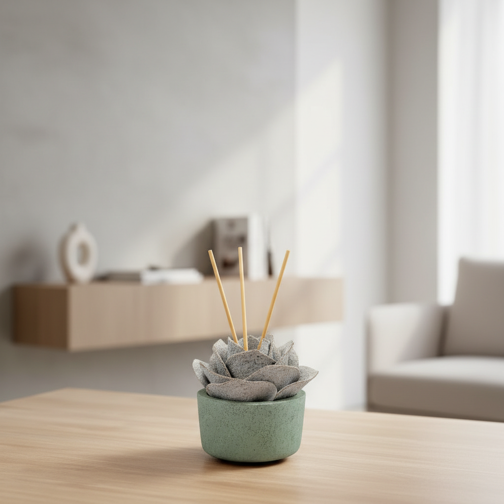 Diffusore Ambiente Rosa Piperita in Sughero Bianco – Elegante Profumatore Naturale - Fabris Solutions 