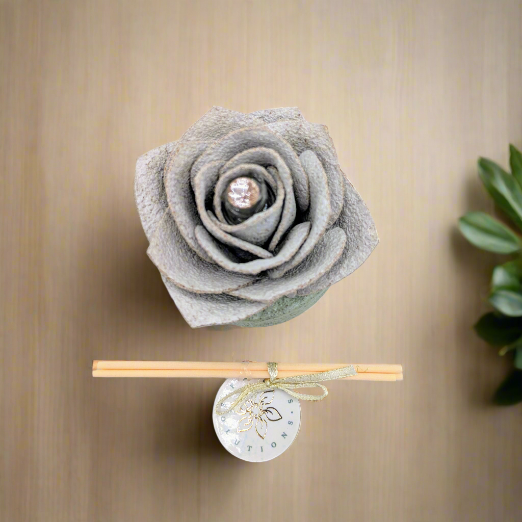 Diffusore Ambiente Rosa Piperita in Sughero Bianco – Elegante Profumatore Naturale - Fabris Solutions 