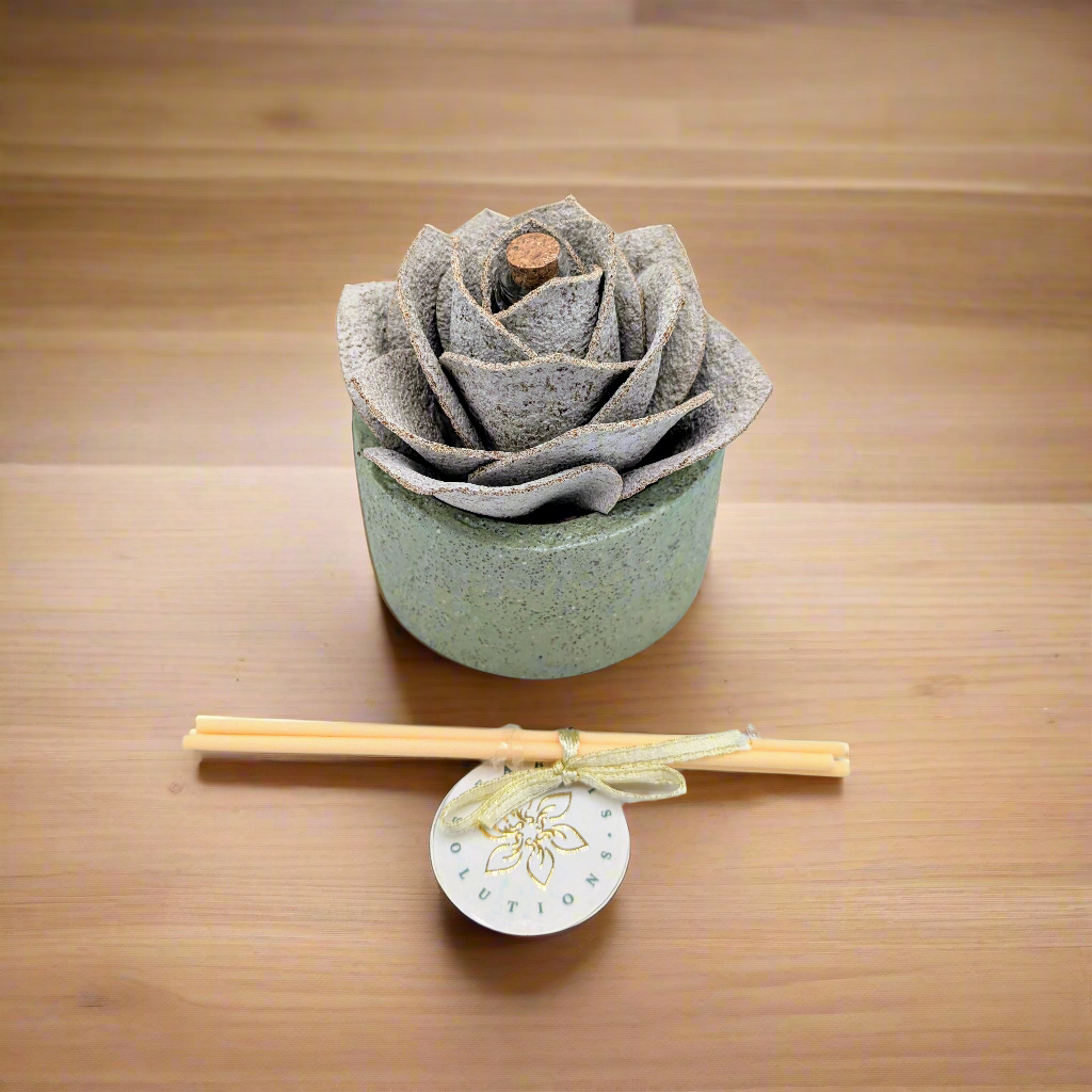 Diffusore Ambiente Rosa Piperita in Sughero Bianco – Elegante Profumatore Naturale - Fabris Solutions 