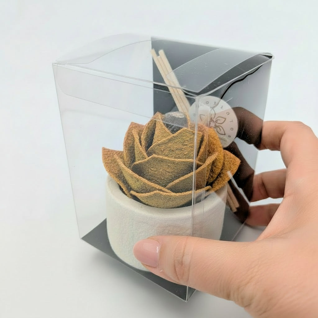 Diffusore Ambiente Rosa Raffinata in Sughero Giallo– Elegante Profumatore Naturale - Fabris Solutions 