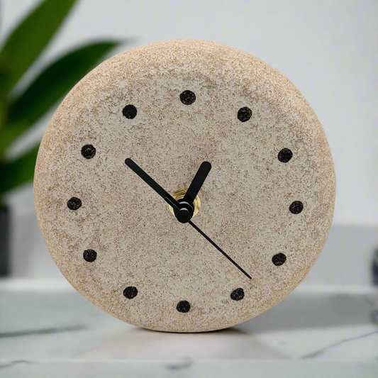 Orologio da Tavolo “Zen” bianco – Linea Petali di Sughero - Fabris Solutions 