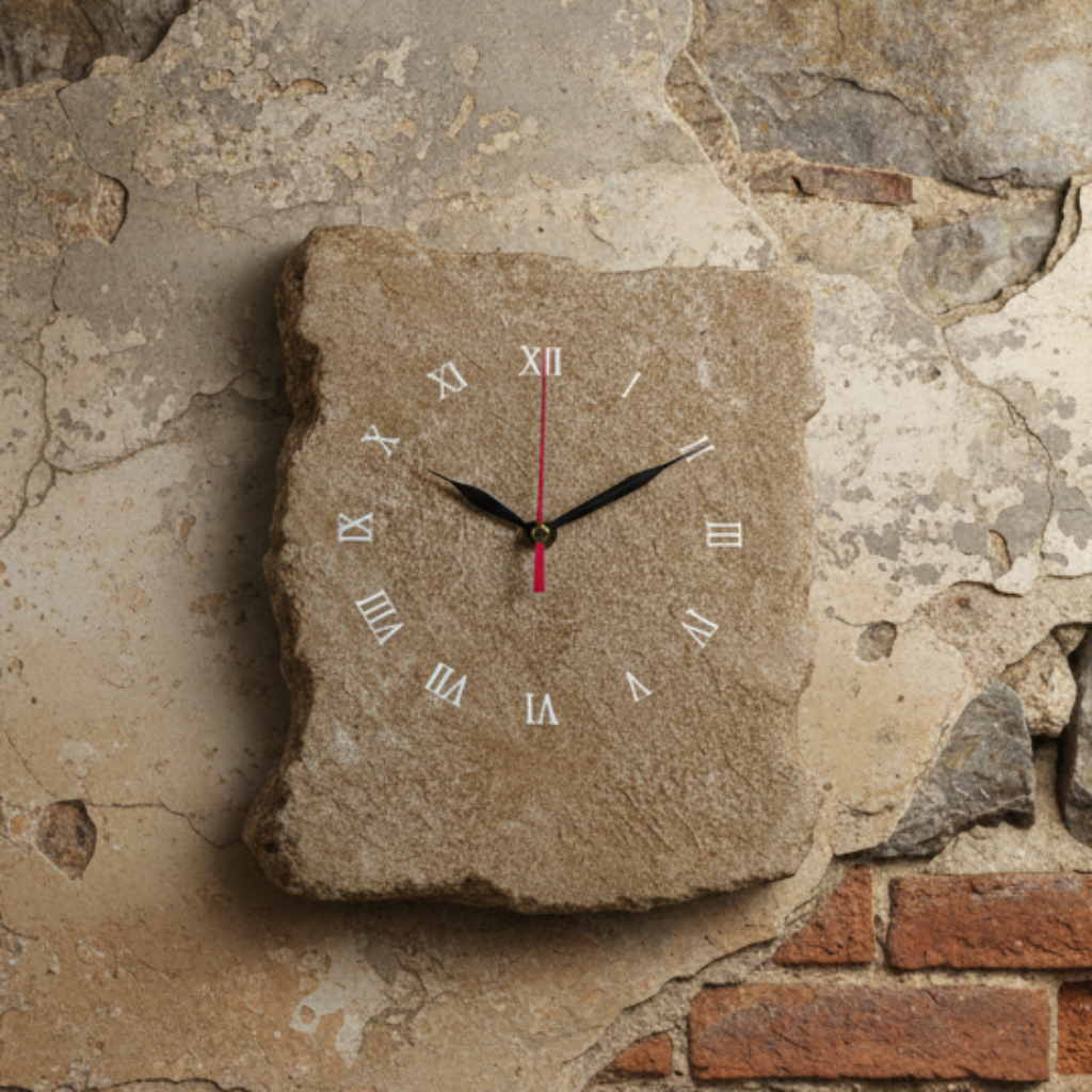 Orologio Pietra Chiara - Pezzo unico - Fabris Solutions 