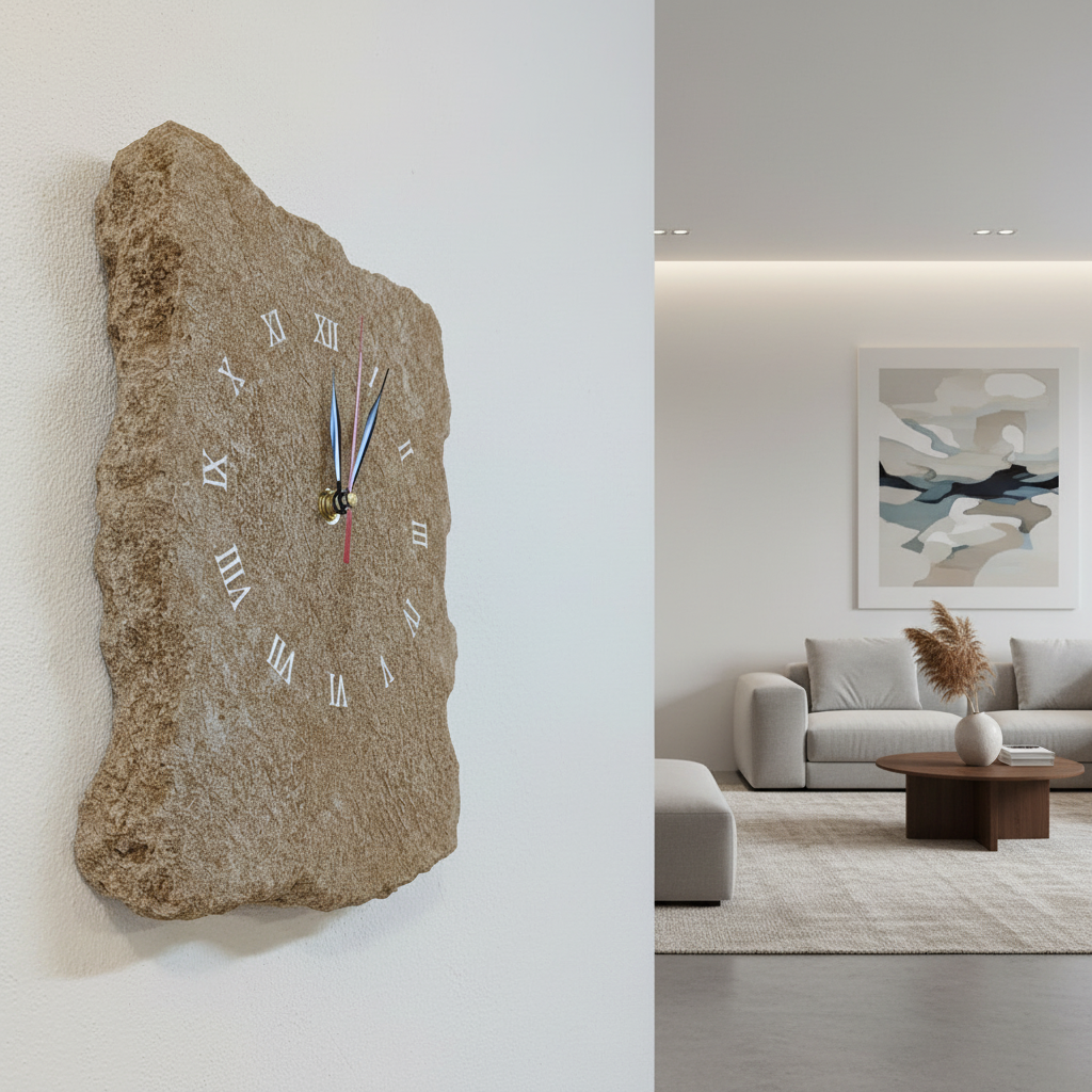 Orologio Pietra Chiara - Pezzo unico - Fabris Solutions 