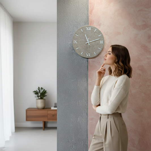 Orologio da parete tondo chiaro - Fabris Solutions 