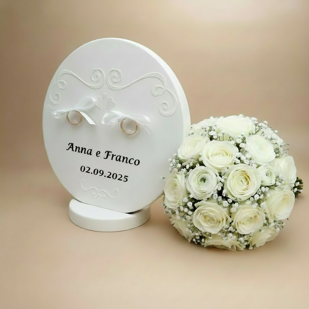 Porta Fedi Contemporaneo: Eleganza moderna per il tuo matrimonio - Fabris Solutions 