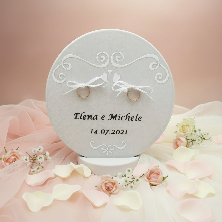 Porta Fedi Contemporaneo: Eleganza moderna per il tuo matrimonio - Fabris Solutions 