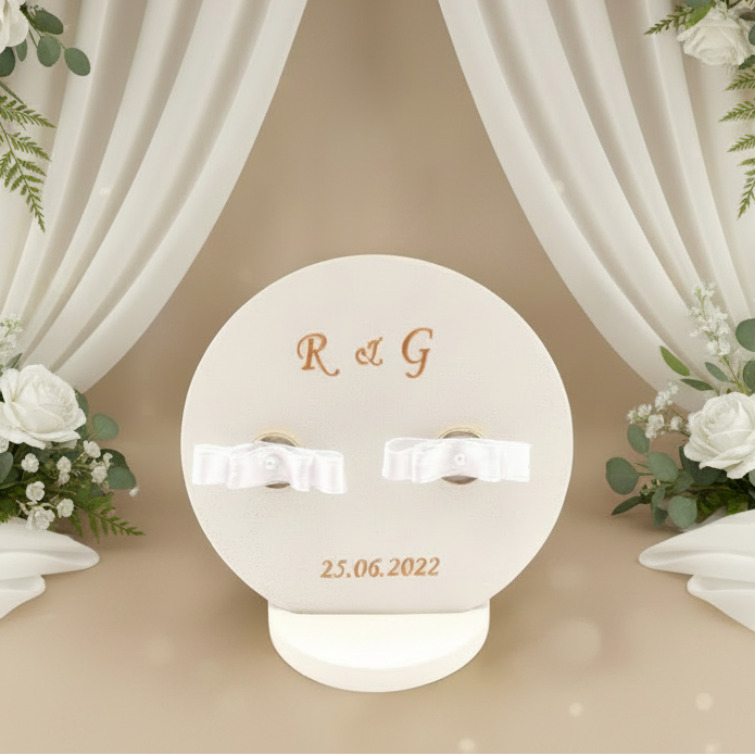 Porta Fedi Contemporaneo Compact: Eleganza moderna per il tuo matrimonio - Fabris Solutions 