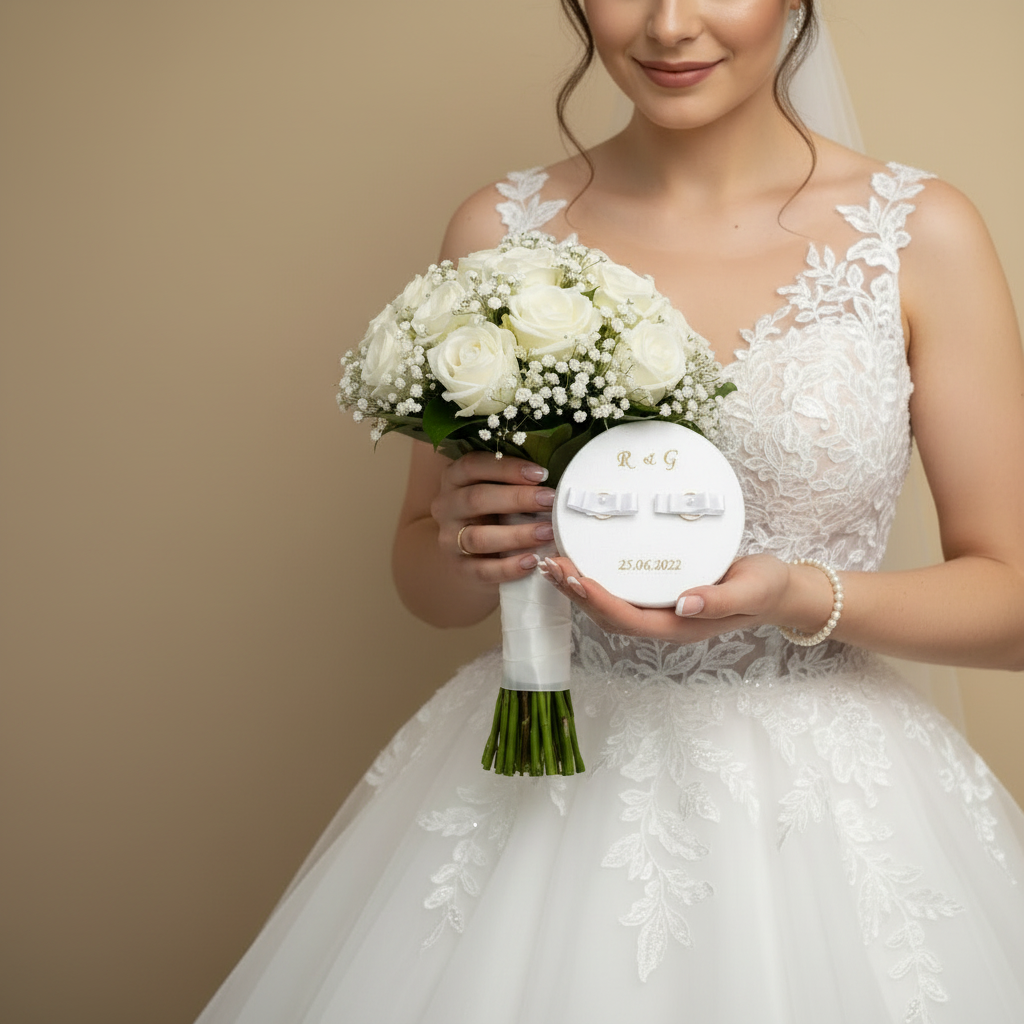 Porta Fedi Contemporaneo Compact: Eleganza moderna per il tuo matrimonio - Fabris Solutions 