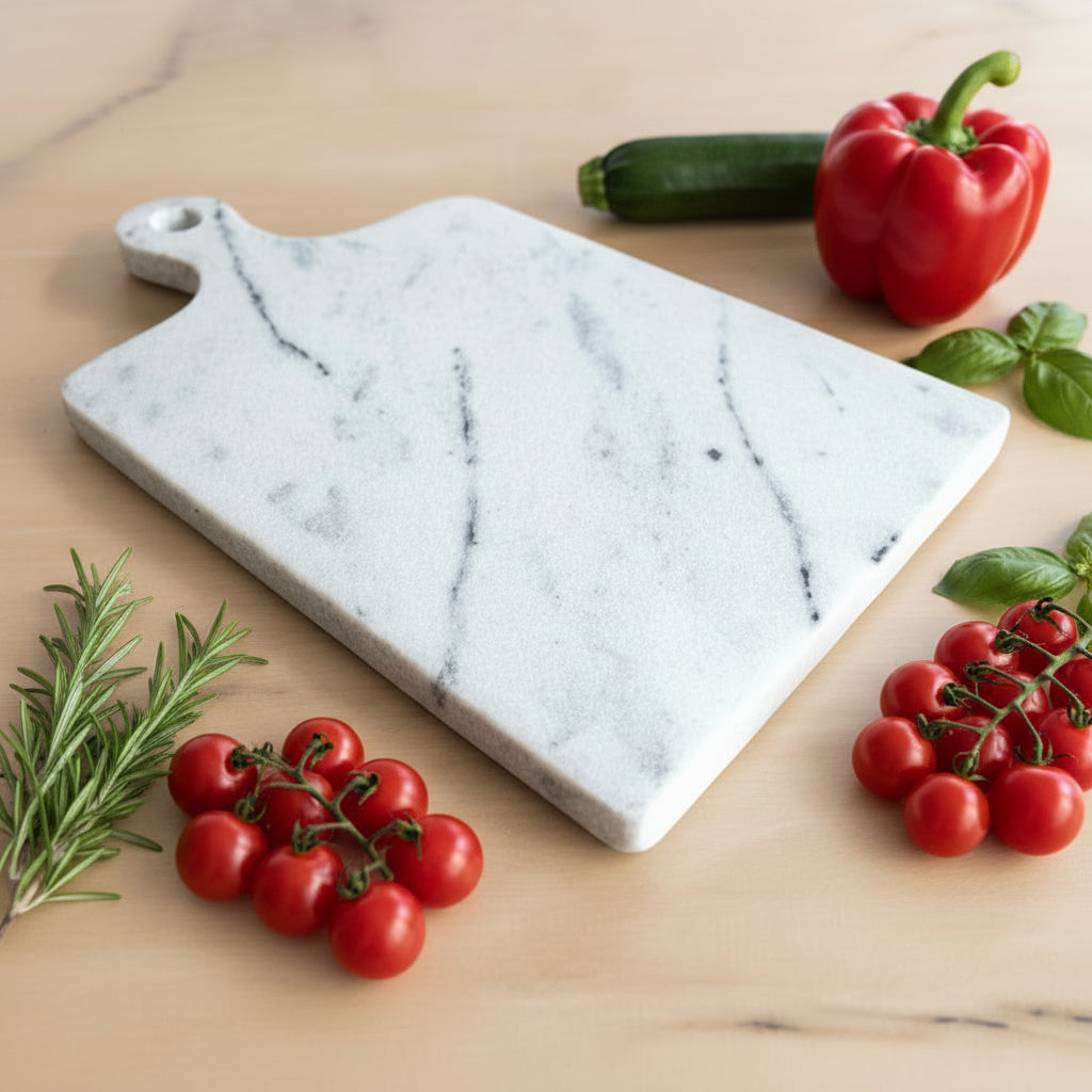 Tagliere da Portata in Legno con Rivestimento in Marmo – Balance | Marmo Design - Fabris Solutions 
