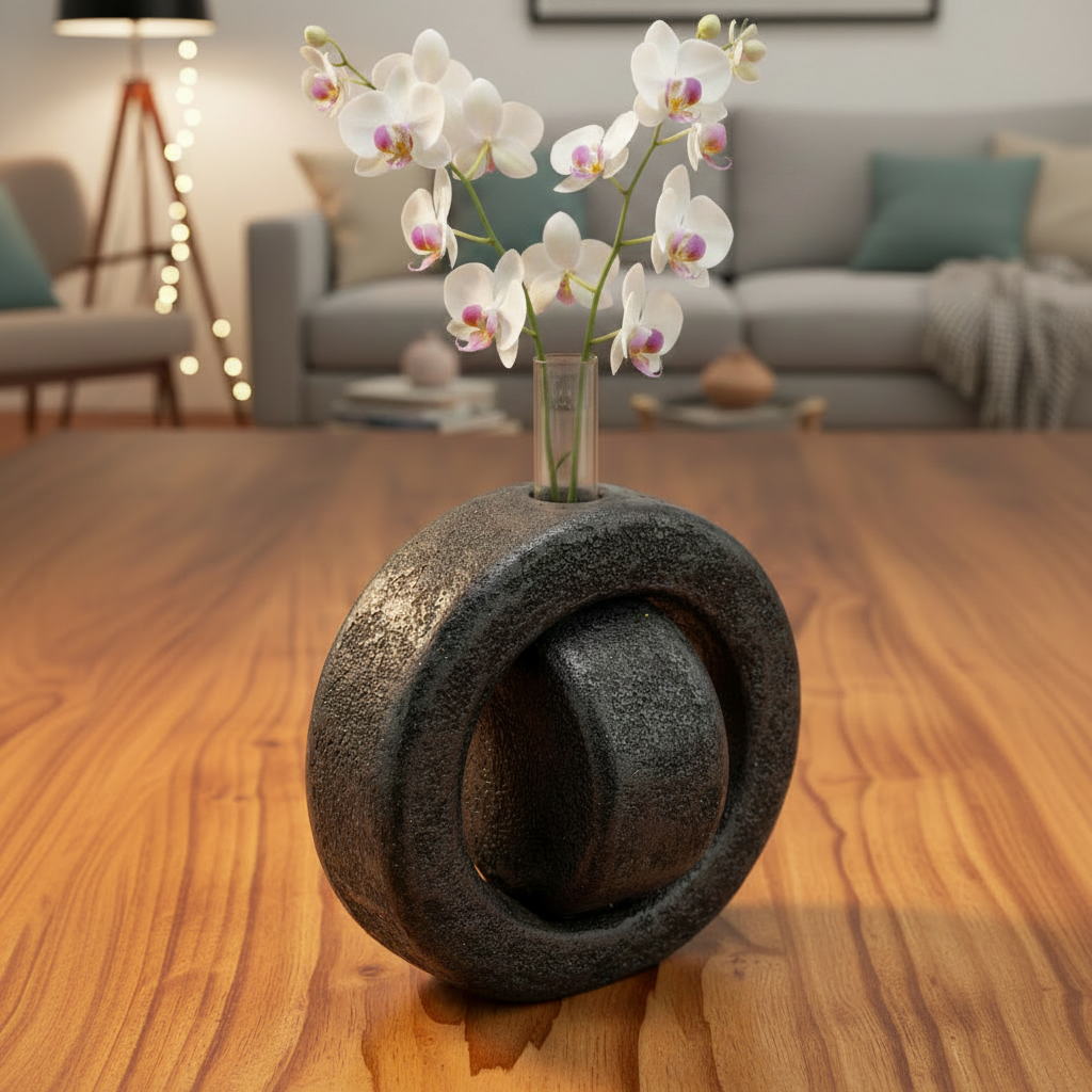 Vaso diffusore Zen Anello Marmo Nero - Fabris Solutions 