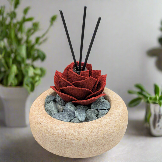 Diffusore d’Ambiente “Zen” – Linea Petali di Sughero - Rosa Rossa