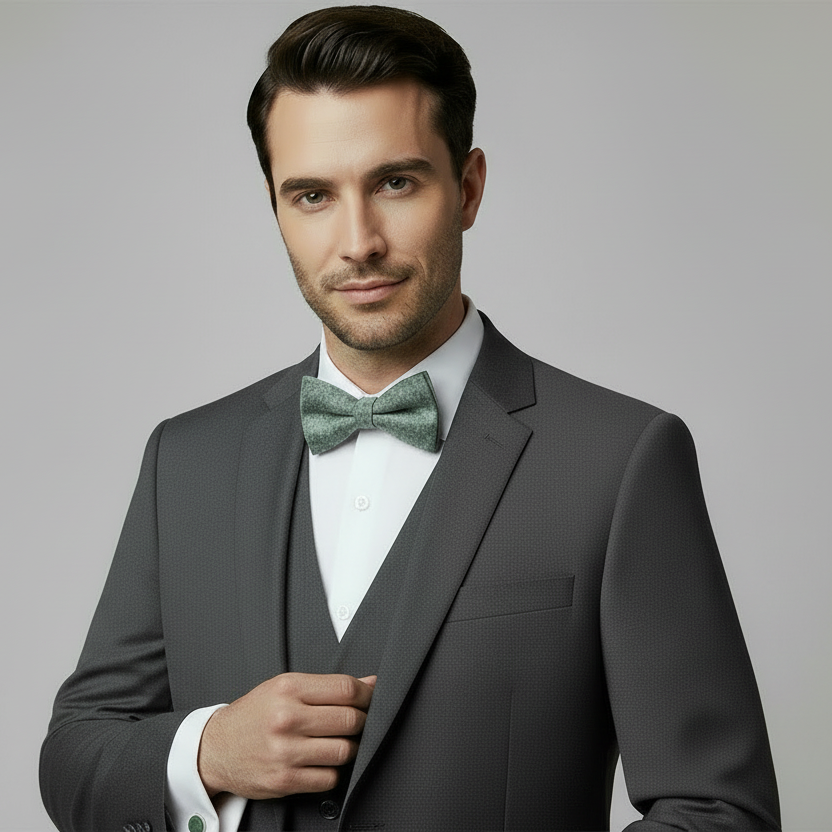 Set Papillon e Gemelli in Sughero Frosted Sky con Scatola di Latta – Elegante Accessorio Uomo - Fabris Solutions 