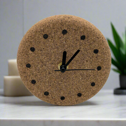 Orologio da Tavolo “Zen” naturale – Linea Petali di Sughero