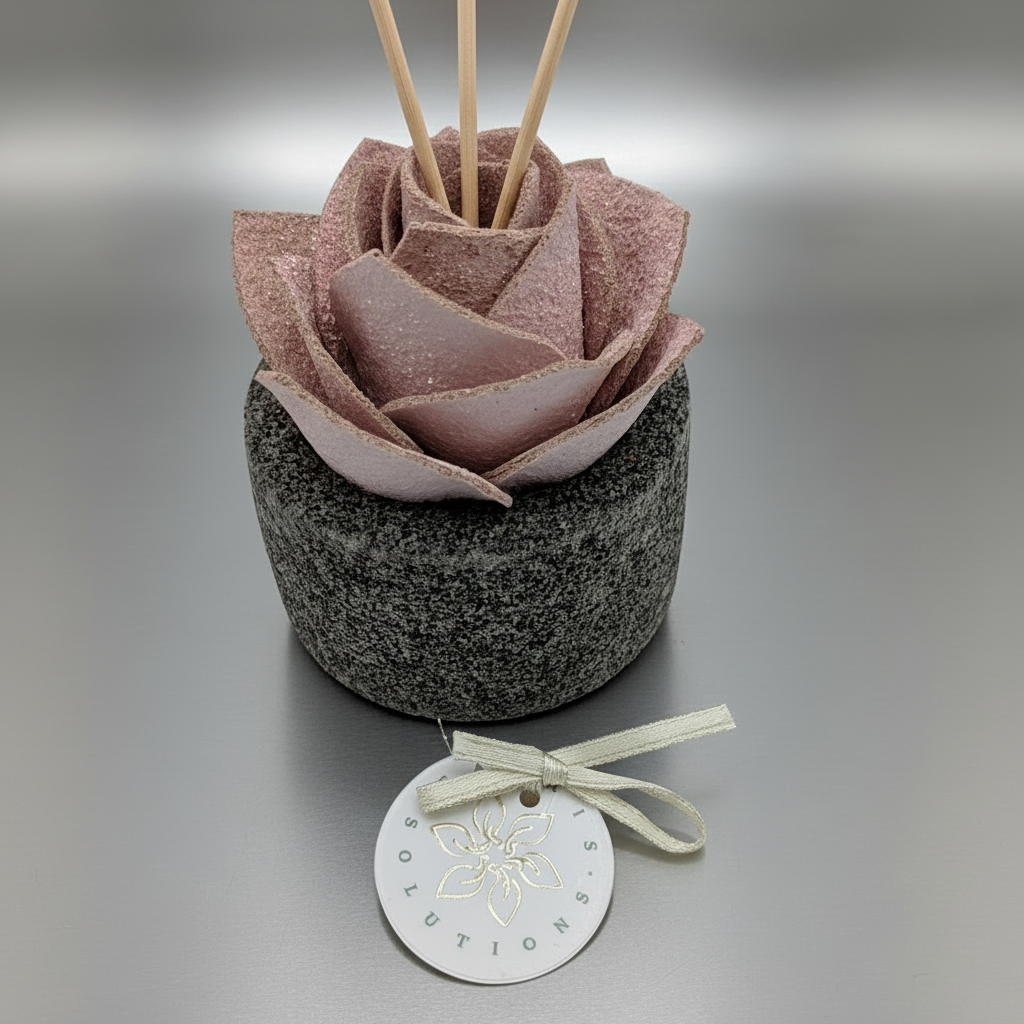 Diffusore Ambiente Rosa Maravee in Sughero Rosa – Elegante Profumatore Naturale - Fabris Solutions 