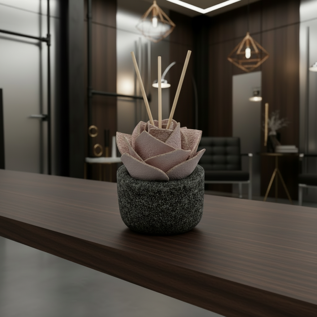 Diffusore Ambiente Rosa Maravee in Sughero Rosa – Elegante Profumatore Naturale - Fabris Solutions 