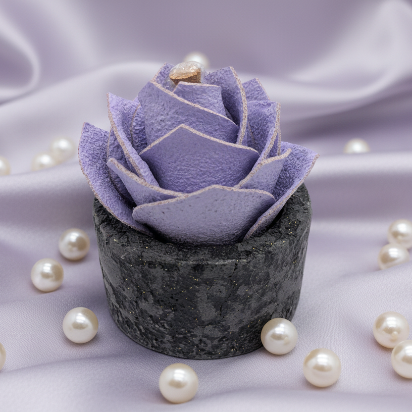 Diffusore Ambiente Rosa Ricercata in Sughero Lilla  – Elegante Profumatore Naturale - Fabris Solutions 