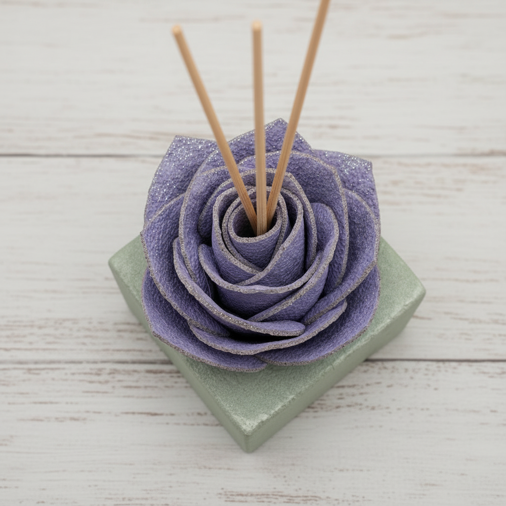 Diffusore Ambiente Rosa Piperita in Sughero Lilla – Elegante Profumatore Naturale - Fabris Solutions 