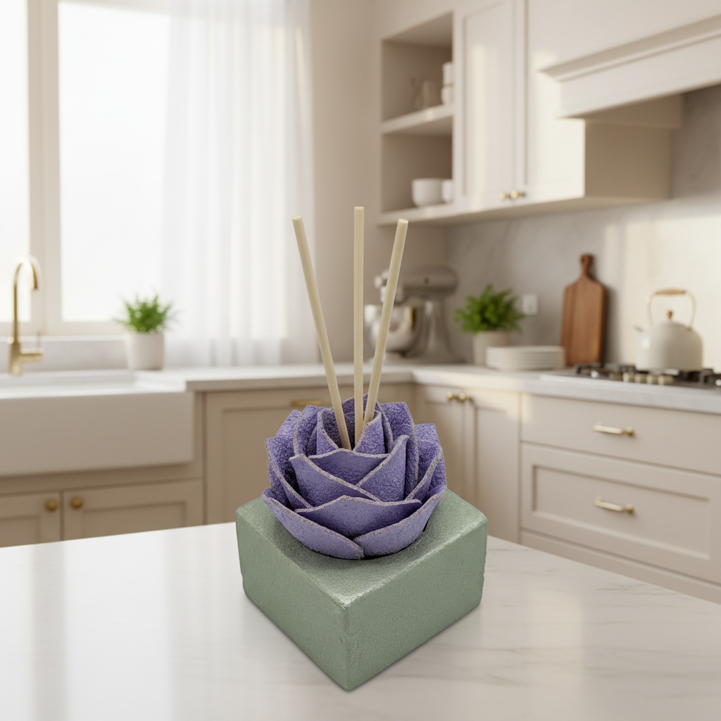 Diffusore Ambiente Rosa Piperita in Sughero Lilla – Elegante Profumatore Naturale - Fabris Solutions 