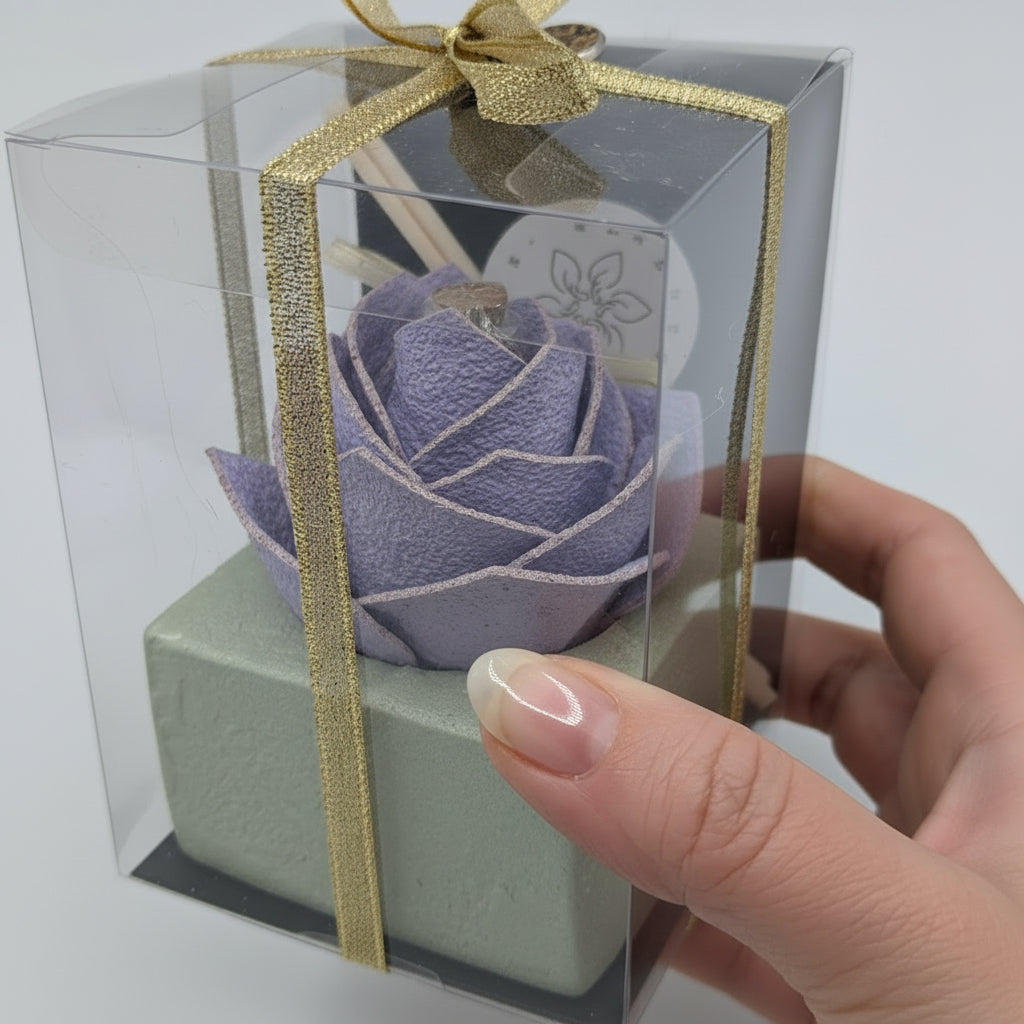 Diffusore Ambiente Rosa Piperita in Sughero Lilla – Elegante Profumatore Naturale - Fabris Solutions 