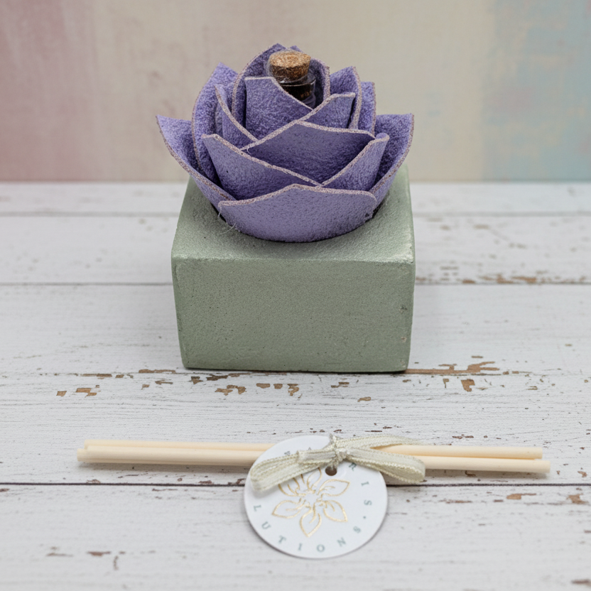 Diffusore Ambiente Rosa Piperita in Sughero Lilla – Elegante Profumatore Naturale - Fabris Solutions 