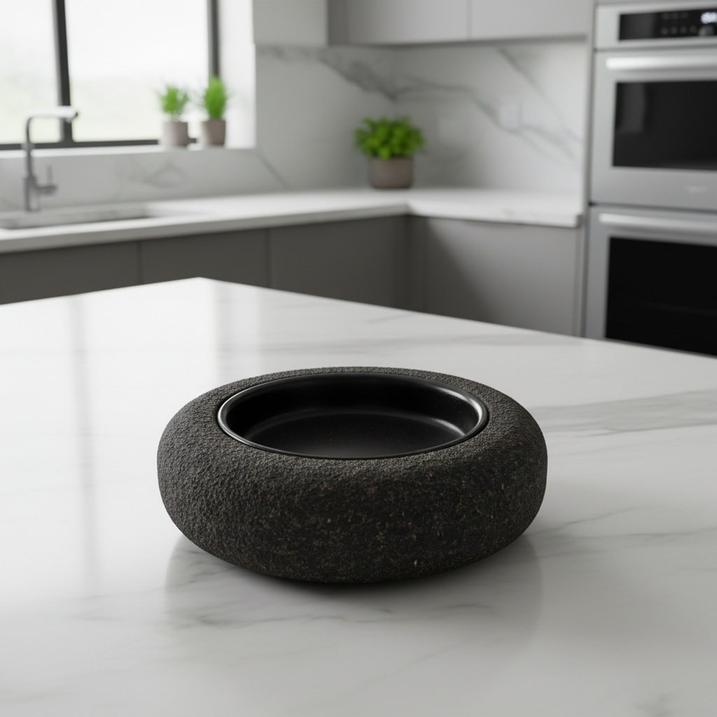 Vassoio “Zen” nero – Linea Petali di Sughero - Fabris Solutions 