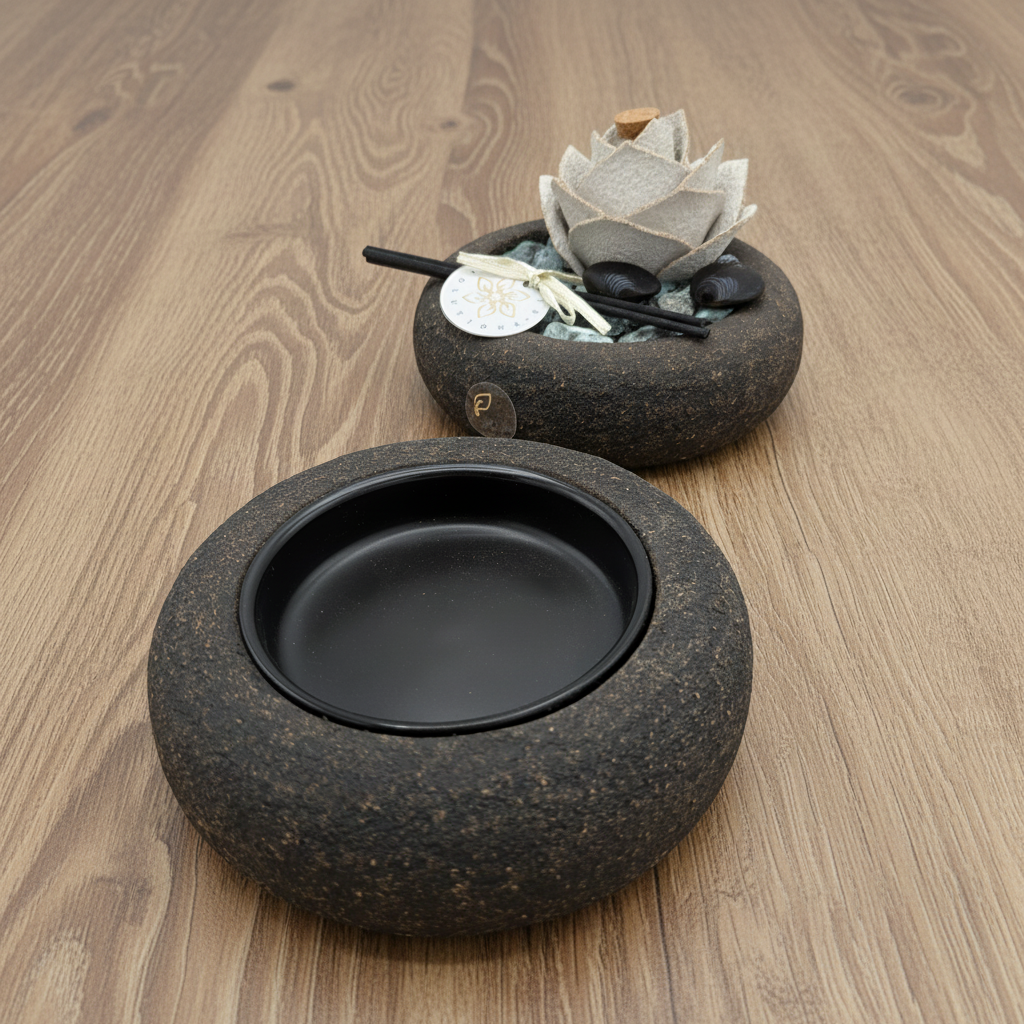 Vassoio “Zen” nero – Linea Petali di Sughero - Fabris Solutions 