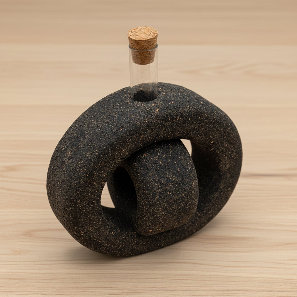 Vaso diffusore Zen Anello Sughero Nero - Fabris Solutions 
