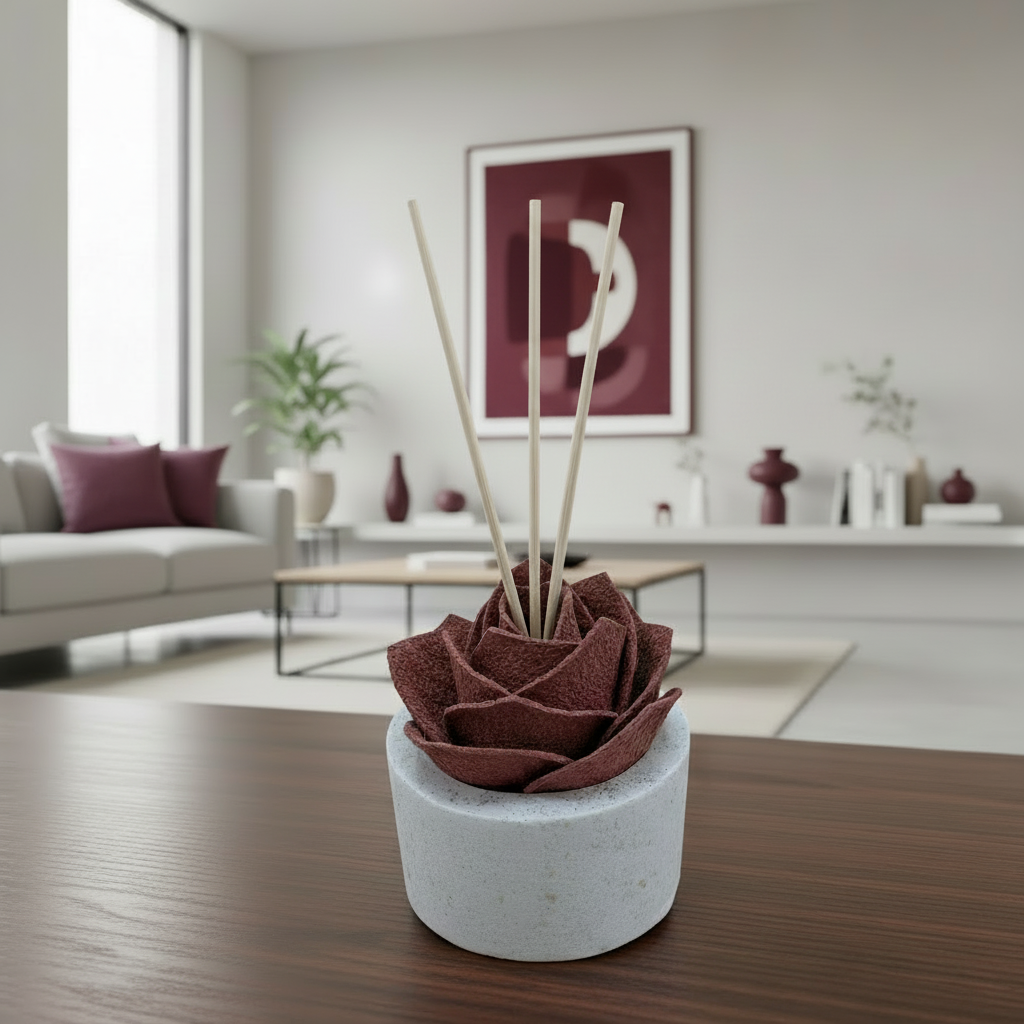 Diffusore Ambiente Rosa Raffinata in Sughero Rosa Antico – Elegante Profumatore Naturale (Copia) - Fabris Solutions 