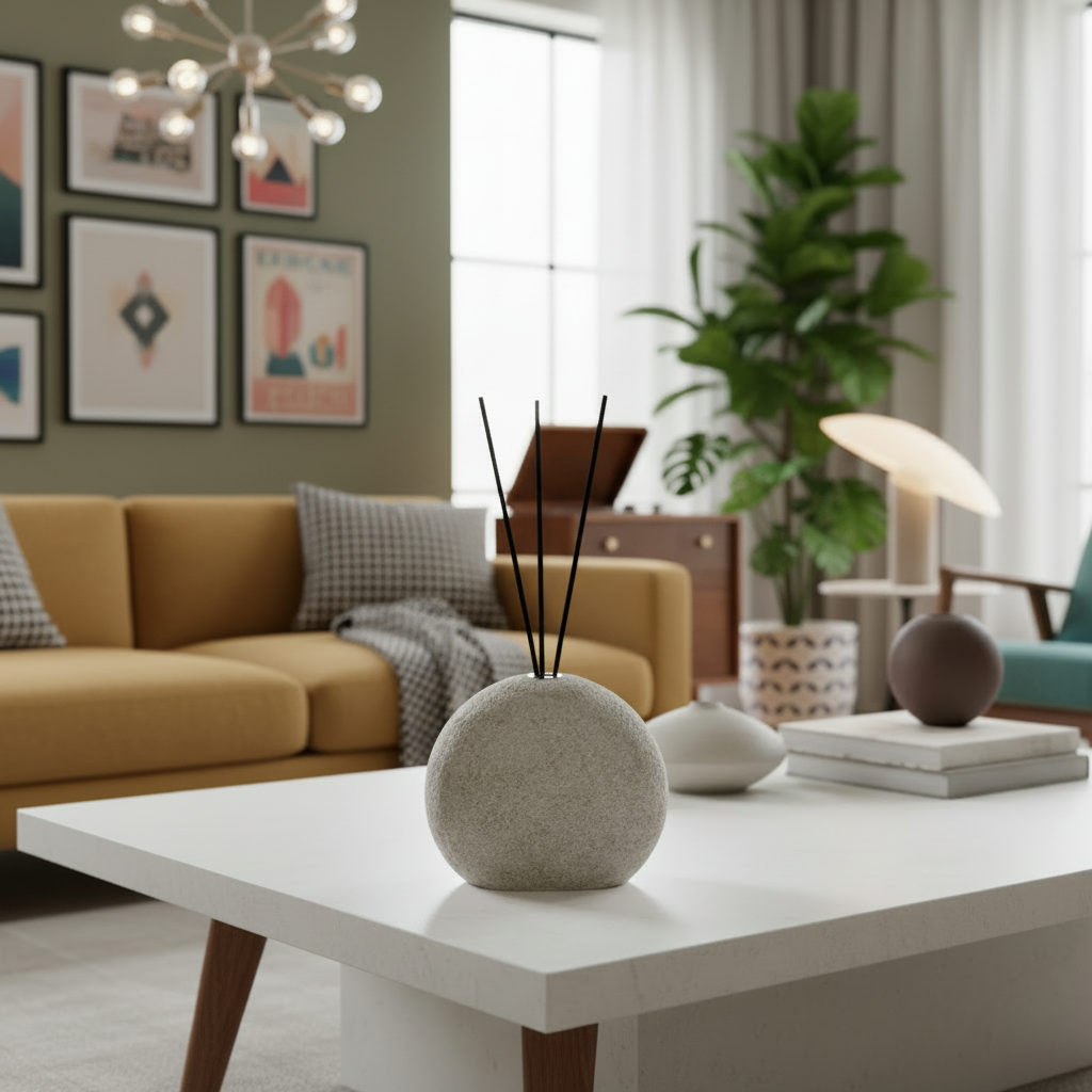 Vaso diffusore “Zen bianco” – Linea Petali di Sughero - Fabris Solutions 