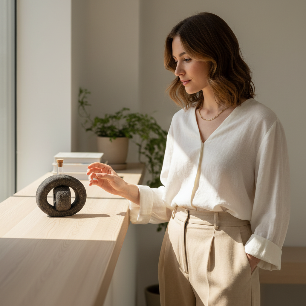 Vaso diffusore Zen Anello Sughero Nero - Fabris Solutions 