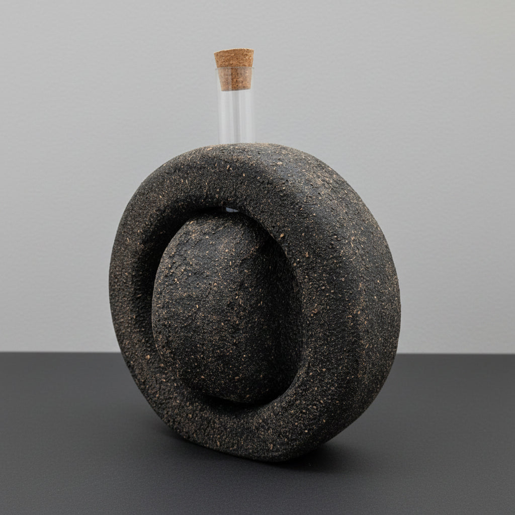 Vaso diffusore Zen Anello Sughero Nero - Fabris Solutions 