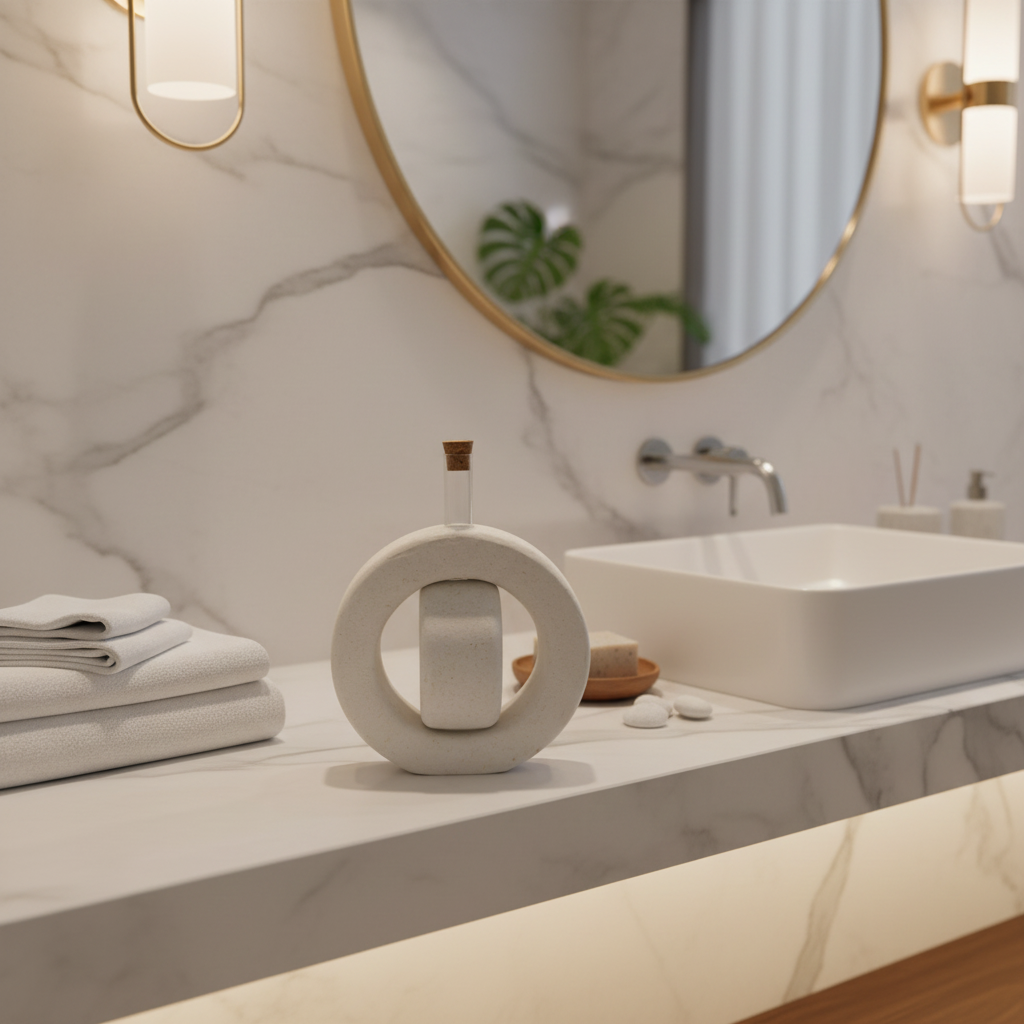 Vaso diffusore Zen Anello Marmo Bianco - Fabris Solutions 